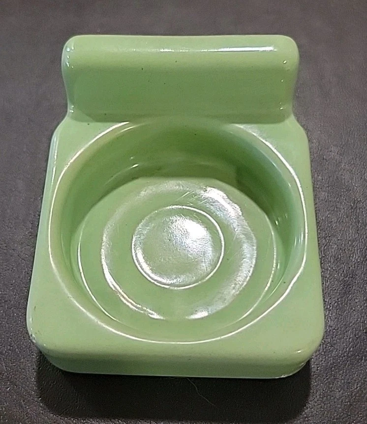 Винтажный жадеитовый керамический фарфоровый настенный стакан держатель для ванной зеленый - Изображение 1 из 4