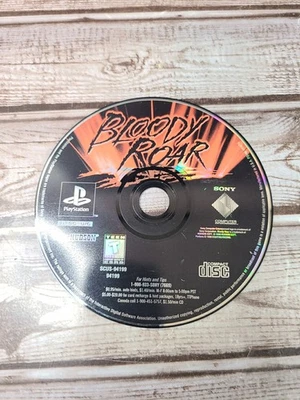 Bloody Roar (Sony PlayStation 1, 1998) solo disco etiqueta negra - sin probar como está Foto 1 de 4