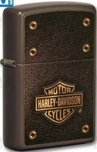 ZIPPO HARLEY DAVIDSON SADDLE BAG Leather Look NEW IN BOX - Picture 1 of 3