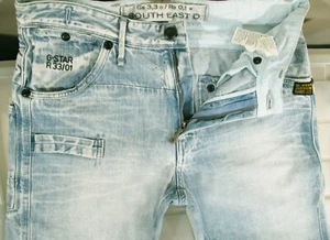 HEISS Herren G STAR RAW DENIM @ 3301 RAFF JACK HOSE STRAIGHT Reißverschluss LEICHT Jeans 32 x32 - Bild 1 von 14