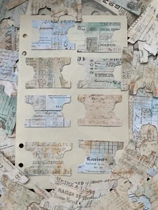 15 Vintage Style Double Sided Tabs LARGE - Picture 1 of 3
