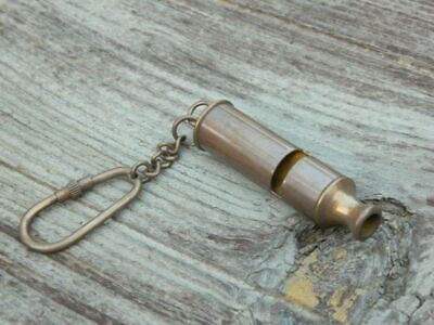 Vintage Collectible Nautical Marine Kay Ring New Brass Anchor Whistle Key Chain  • 20.39$