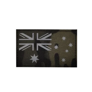 IR Reflektierende Australien Flagge Infrarot Rücken Verschluss Abzeichen Haken Schleife Patch DKCP - Bild 1 von 2
