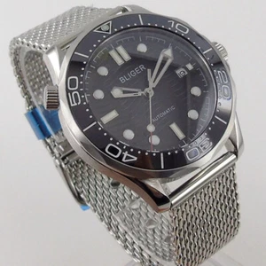 41 mm Bliger Reloj Automático para Hombre Esfera Ola Negra Fecha Japón NH35 Miyota 8215 - Imagen 1 de 18