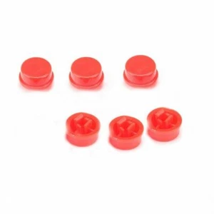 50 Stck. Rund Rot Druckknopf Kappe Abdeckung für 12x12x7,3 mm Takt Mikro Schalter - Bild 1 von 3