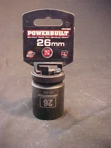 New Powerbuilt 647393 - 6 Point Impact Socket 26mm 3/4" Drive CR-MO - Picture 1 of 4