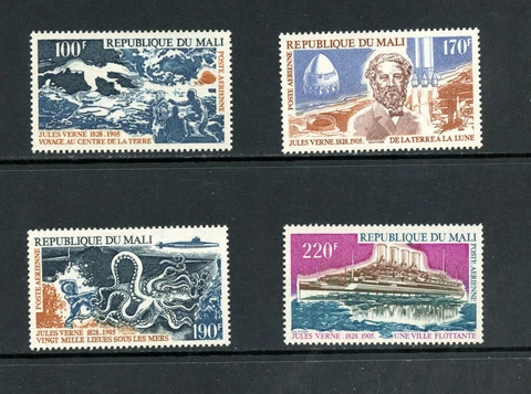 Q866   Mali   1975   Jules Verne    4v.   MNH Cover