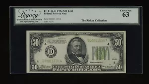 DBR 1934 $50 LGS FRN Cleveland Fr. 2102-Dlgs Legacy 63 Serial D00011690A - Picture 1 of 2