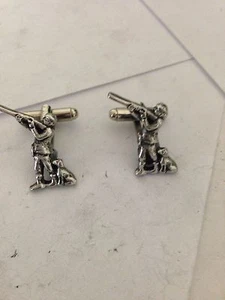 Shooter R114 Fine English Pewter Cufflinks Handmade In Sheffield - Picture 1 of 1
