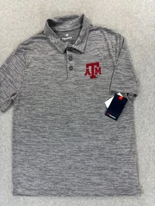 NWT Texas A&M Aggies Fanatics Short Sleeve Campus Polo Shirt (Men's Medium) Gray - Picture 1 of 11