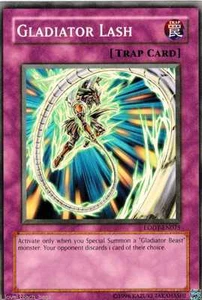 Tarjetas Yugioh Gladiator Lash X 1 LODT Light of Destruction como nuevas - Imagen 1 de 1