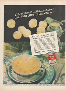 1947 Campbell's Cream of Mushroom Soup You'll Like Luxury Vintage Print Ad - Bild 1 von 1