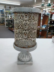 Secret Garden 12" Rustic Metal Lantern Candle Holder - Picture 1 of 14