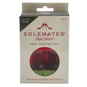 Solemates Classic Clear High Heeler Heel Protector 1 Pair Fits Most Heels 8-11mm - Picture 1 of 6