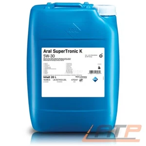 ARAL 20 L SUPERTRONIC K 5W-30 MOTORÖL FÜR VW 504.00 507.00 BMW LL-04 MB 229.52 - Bild 1 von 2