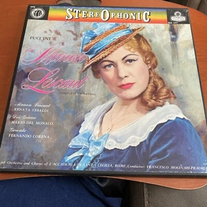 Manon Lescaut Renata Tebaldi 3LP BOX + BOOKLET Stereo Ophonic Vinyl LPs - Bild 1 von 18