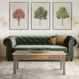 WOMO-DESIGN Mesa centro salón madera maciza mesita auxiliar Sao Paulo 117x70 cm - Imagen 1 de 6