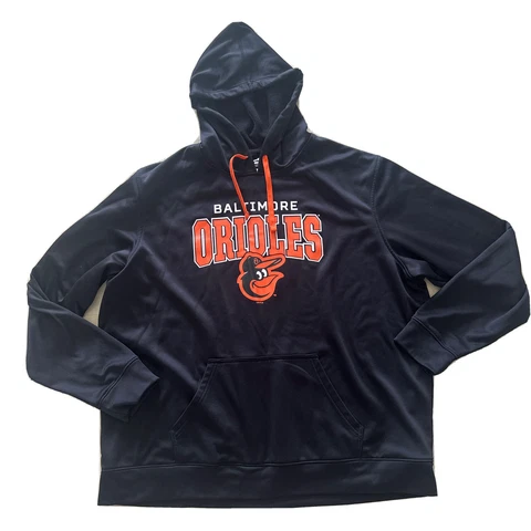 Baltimore Orioles Hoodie Mens 3XL Black Orange MLB Sweatshirt Pouch Logo Decal Cover