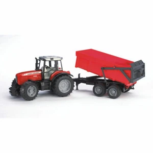 Bruder Agriculture Massey Ferguson 7480 with tipping trailer toy - Picture 1 of 2