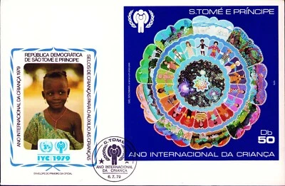 S.TOME FDC 1979 UNICEF IYC YEAR OF THE CHILD YEAR OF THE CHILD UN UNO - Image 1 of 2