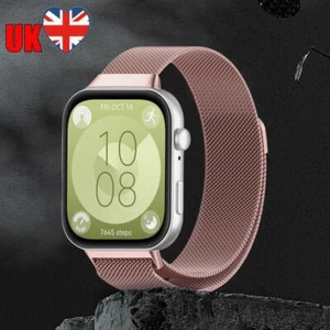 Milanese Magnetic Strap Adjustable Wristband for Huawei Watch Fit 3 (Rose Pink) - Afbeelding 1 van 8