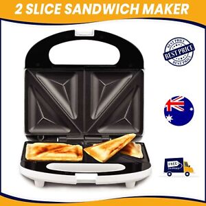 2 Slice Sandwich Maker Machine Press Non Stick Plates Deep Bread Toastie Jaffle