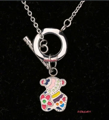 CADENA COLGANTE CON OSO DE ACERO INOXIDABLE Y EN COLORES Foto 1 de 2