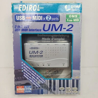 EDIROL UM-2EX USB MIDI Interface - USB to MIDI Cable 2 IN/2 OUT  ROLAND **NIOP** - Image 1 of 4