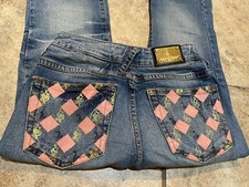 Baby Phat Size 0 Capris Blue Pocket Checkered Design