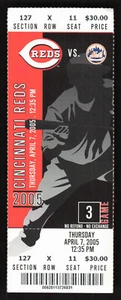 Cincinnati Reds vs New York Mets MLB Baseball Vollticket 7. April 2005 - Bild 1 von 2