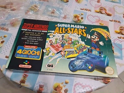 Super Nintendo Snes Versione Super Mario All Stars 16 bit Console - Immagine 1 di 4