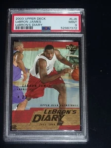 2003 Upper Deck Diary Lebron James Rookie PSA 9  MINT #LJ6 Freshly Graded HOT! - Imagen 1 de 2