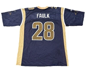 Rams Jersey XL Marshall Faulk Mens Reebok Blue - Picture 1 of 7