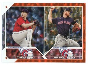 2023 Topps Update Orange Tim Herrin/Michael Kelly RC 181/299 Guardians #US45