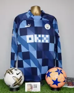 HAALAND 9 Manchester City Treble Winning Season Player Issue pre match top - Picture 1 of 4
