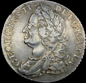1758 George II Silver Shilling - Beautiful Coin - High Grade - 6 Grams - Picture 1 of 8