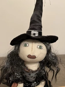 Muñeca Cuidador Estante Bruja. Calavera y huesos. Halloween 28”. Falda telaraña. Lindo! - Imagen 1 de 9