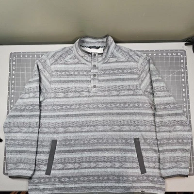 Alpine Design Outlook Point Sweater XXL Aztec Gray Quarter Snap Fleece Pullover - Image 1 of 4