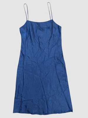 Mini vestido feminino Moschino Boutique cetim azul tamanho 4 - Imagem 1 de 3