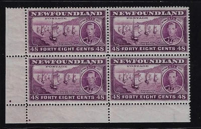 Newfoundland Scott 243/ SG 267 margin block 4 MNH, CV $56++. VF-XF cente (a8111b - Image 1 of 3