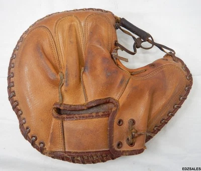 Guante de béisbol de cuero modelo profesional vintage - Guante antiguo Foto 1 de 4
