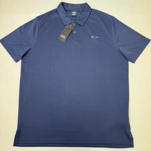 Oakley Shirt Hydrolix Gravity Stretch Performance Polo Mens Large Navy Blue NWT - Picture 1 of 18
