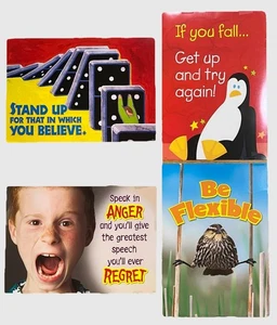 Vintage ARGUS TREND Classroom Posters Motivational Character Homeschool Lot of 4 - Picture 1 of 5
