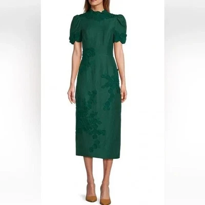 NWT! Antonio Melani Dress ONLY $79!RETAIL$299! Willow Floral Applique Neck Sz 10 - Image 1 of 4