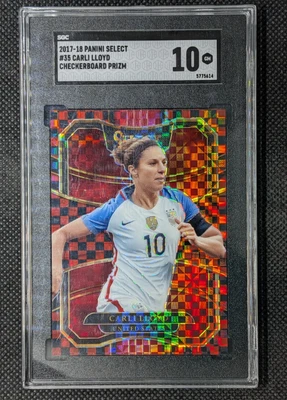 Carli Lloyd 2017-18 Prizm Select Checkerboard SSP SGC 10 Gem Mint USA Women's - Imagem 1 de 2
