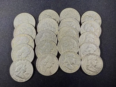 ESTATE SALE Silver Franklins LOT! - Roll (20) Various Date AMAZING WOW! BID NOW! - Image 1 of 4