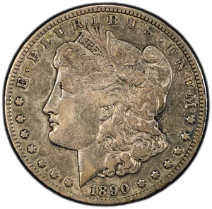 1890-CC Morgan Silver Dollar - PCGS GOLD SHIELD VF (Looks VF30/VF35) - Picture 1 of 3