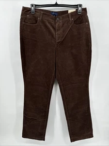 TALBOTS Women’s SIZE 16 Curvy Straight Brown CORDUROY Stretch 5 Pocket NEW - Picture 1 of 6
