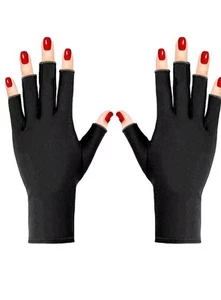 UV Gloves for Gel NAIL Manicures UPF50+ Fingerless UV Light Gloves Soft NEW - Picture 1 of 7