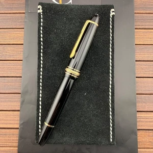 MONTBLANC Meisterstuck penna stilografica 146 Pix anni 2000 Fine Nib Gold-Platin - Picture 1 of 11